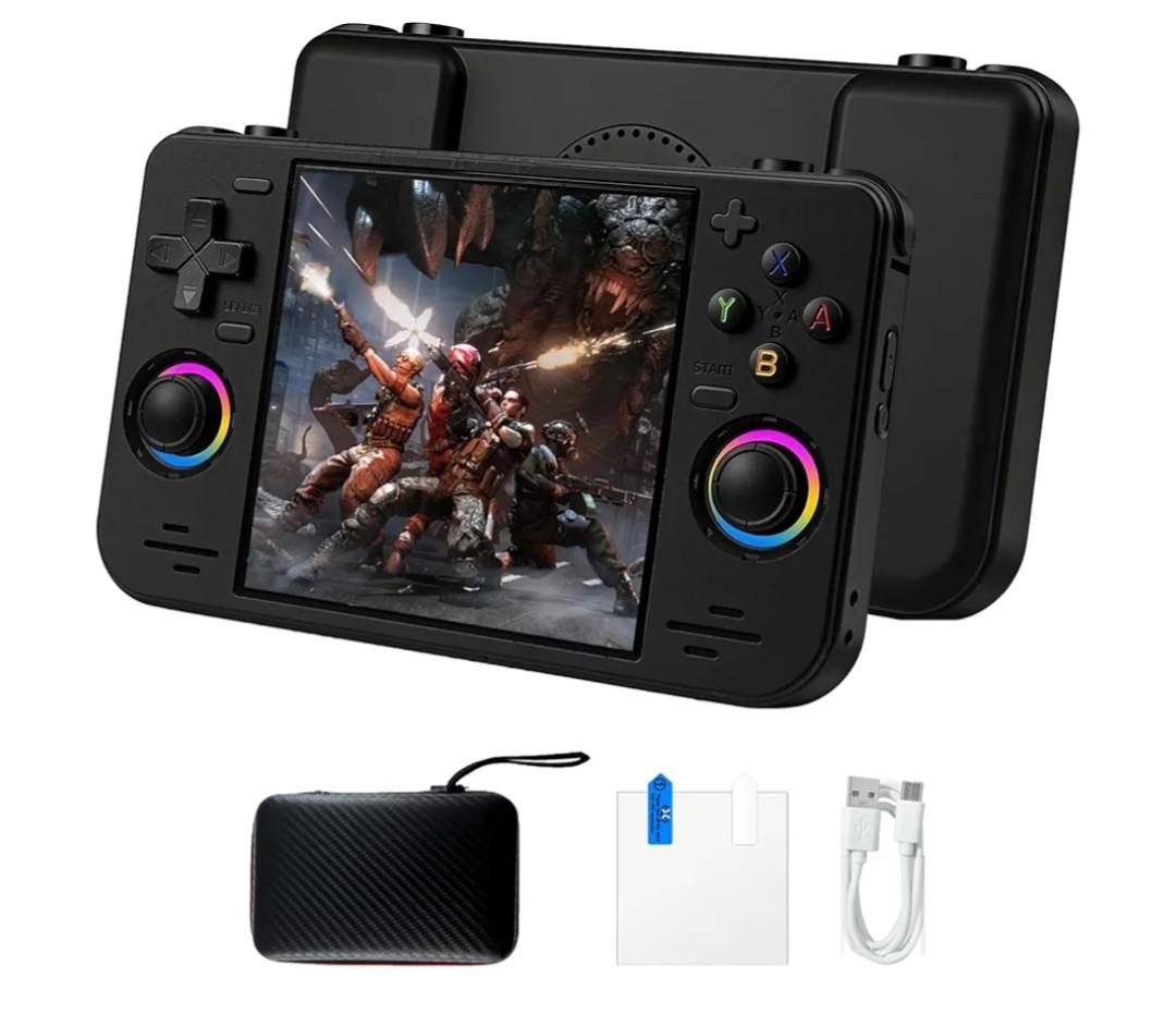 RF40H Retro Handheld Game Console, 4.0 Inch 720x720 IPS Screen, Built-in 18,000+ Classic Game, Portable Hand Held Open Source Linux System, 4000mAh Battery Retro Gaming Console (Black 64GB) 