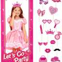 5.2ft Tall Life Size Stand-in Cardboard Cutouts Doll Photo Booth Props for Doll Princess Party Decorations Girls Birthday Party Decor Photoshoot.