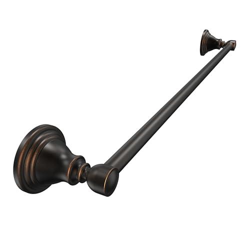 WZKALY Towel Bar 24inch, Stainless Steel Bathroom Towel Rack Wall Mounted, Heavy Duty Towel Rod, Towel Holders for Bathroom, Kitchen (Oil Rubbed Bronze)