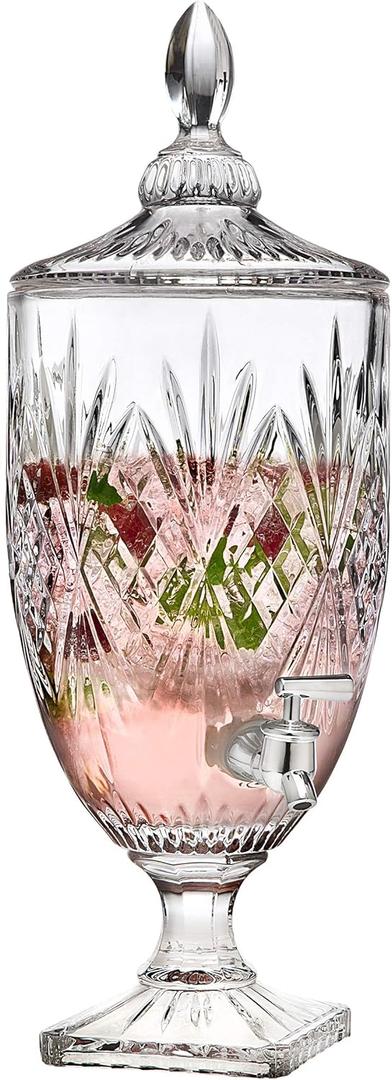 Godinger Iced Beverage Dispenser, Dublin Crystal Collection - 1 Gallon