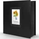 Photo Album 4x6 600 Photos, Leather Cover Extra Large Capacity Holds 600 Horizontal and Vertical 4x6 Pictures Record Valentine's Day Christmas Holiday Commemorative Gift(Black, 600 Pockets)