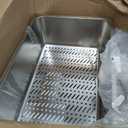 Stainless Steel Sifting Cat Litter Box for Clumping Clay Litter with High-Speed Sifting System, Large Metal Litter Box with 2 Replaceable Bottom Pans, Odor ControlEasy Clean (19.7"x13.7"x5.9")