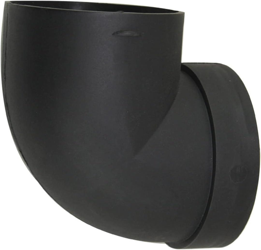 75mm/3inch Diesel Air Heater Duct Connector,Ducting Pipe Outlet Connector for Diesel Air Parking Caravan Heaters,High Temperature Resistance,L Shape Elbow,Black(75mm)