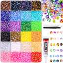 12600Pcs Resin Rhinestones for Crafting with Tweezers, Mixed-Color 4mm Bedazzling Crystal with 1Pcs 10ml B7000 Jewelry Glue for DIY Crafts Clothing Tumblers Shoes Fabric Nail Art