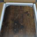 Set of 2 Sofa Couch Arm Table Tv Tray Small Bed Stand C Shaped Side End Tables for Living Room, Bedroom, Bedside Rustic Brown