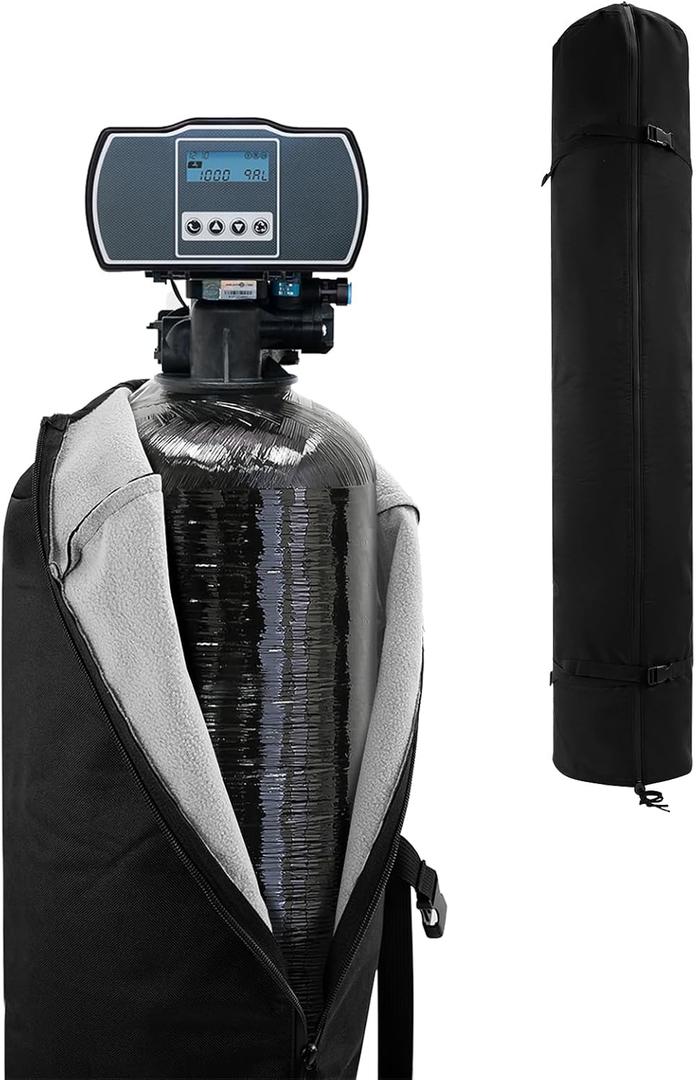 Heavy Duty Water Softener Tank Jacket,Outdoor Insulated Water Softener Tank Cover,600D Oxford Fabric with Plush Lining