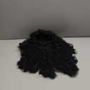 QUEENTAS Curly Wigs for Black Women 12 inch Deep Wave African Wear and Go Glueless Synthetic Black Curly Wig Medium Shoulder Length BOB Wet and Wavy Wigs(1B)
