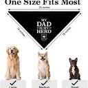 My Dad is My Hero Funny Dog Bandana, Police Academy Graduate Pet Bandana, Police Pet Gifts for Dog Dad, Policeman Pet Scarf Accessories for Party, Graduation Birthday Gifts for Men Dogs Owners