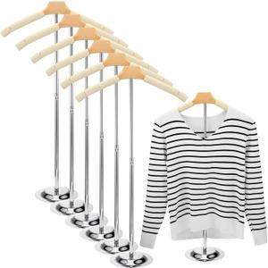 Soaoo Flexible Shoulder Stand Adjustable T Shirt Display Beige Coat Hanger Stand Portable Hanging Clothing Display Rack Garment Coat Holder for Retail Vendor, Height 16-27.9 Inch(6 Pcs) Soaoo Flexible Shoulder Stand Adjustable T Shirt Display Beige Coat Hanger Stand Portable Hanging Clothing Display Rack Garment Coat Holder for Retail Vendor, Height 16-27.9 Inch(6 Pcs)