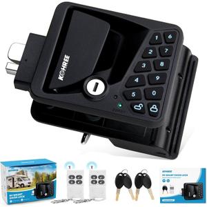 Kohree RV Door Lock Keyless Entry, RV Door Locks Replacement with Keypad and Remote, 100% Metal Camper Travel Trailer Door Lock, Secure Camper Latch Replacement RV Door Latch Handle