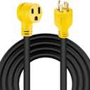 10 FT NEMA L14-30P to 6-50R Welder Adapter Plug Extension Cord, 4 Prong 30 Amp Twist-Lock Generator Male to 3 Prong 50 Amp Welder Female Cord, 10 AWG, Heavy Duty, ETL Listed