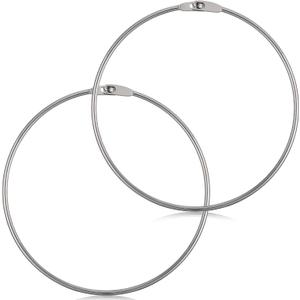 Metal Binder Rings, 5.91 Inch Large Loose Leaf Book Rings, Steel Keychain Organizer Steel Key Keychain Book Metal Ring for Index Cards, Wrenches, Crafts, Office Supplies