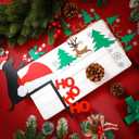 MorningRo 4 Pcs Christmas Door Frame Decoration Set Metal Santa Hat, Xmas Tree, Deer and Black Dog Wall Art Decor Christmas Corner Sign Bathroom Decor for Indoor Outdoor Door Window (Red and Green)