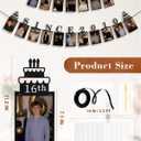 Awesome Since 2010 Photo Banner - Black Sweet Glitter 16th Birthday Decorations for Girls Boys with Photo Frames & String, Happy 16th Birthday Party Supplies Garlands Decor
