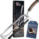 2025 Upgrade Bread Knife for Homemade Bread, World's 1st Real Bow-Design Sourdough Bread Slicer, Razor-Sharp Cutter for Crusty Sourdough & Baguette, 4 Thickness Scale Marks, Ideal Gift