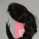 20in Wavy Curl Clip-In Hair Toppers for Women with Thinning Hair - Black Brown Synthetic Wiglets with Fringe Bang, Adds Volume