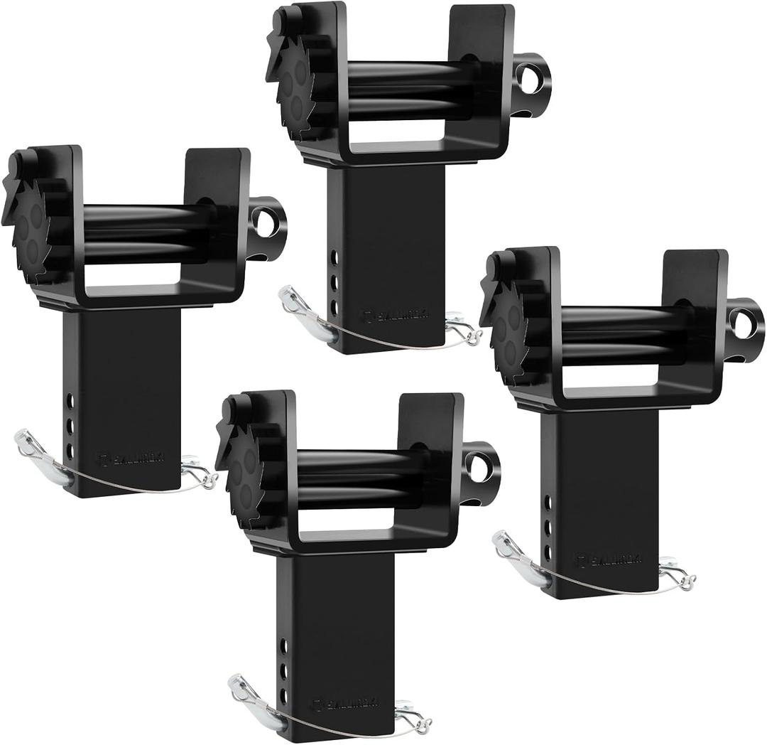 4 Pack Trailer Stake Pocket Winch Flatbed with Anti-Loss Cord, Capacity 16,200 lbs Utility Flatbed Accessories, Compatible with 4 inch Flatbed Winch Straps for 2x4 Stake Pockets
