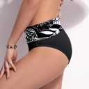 Beautikini Period Swimwear Bikini Menstrual Swim Bottoms Leakproof Bathing Suits for Teens Girl (Black, L)
