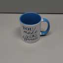 Never Forget The Difference You Make Ceramic Mug, Blue/White (11 Ounces)