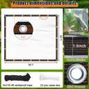 ZYP 6x8 FT Heavy Duty Clear Waterproof Tarps Outdoor Garden Rainproof Covering,Clear Vinyl Tarp with Grommets,Transparent Waterproof Tarpaulin for Covering Henhouse Porch Canopy Plant Camping