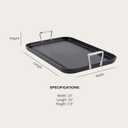All-Clad HA1 Hard Anodized Nonstick Griddle Pan For Stovetop 13 x 20 Inch, Double Burner, Professional Cookware, Dishwasher-Friendly, Oven-Safe Up to 500F, Black