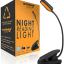 Amber Light + Giftable Amber Book Light  Blue Light Blocking  Night Reading Booklight Store. Rechargeable. 1600K for Reading in Bed at Night. Perfect as a Giftable Kindle Light and LED Book Light.