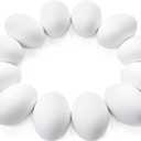 JOYIN 24 Pcs 2.36" Easter White Wooden Eggs, Unpainted White Wooden Fake for Kids DIY Paint Your Own Egg Decor, Easter Craft, Hunt, Basket Stuffers