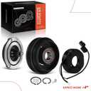 A-Premium Air Conditioner AC Compressor Clutch Kit Compatible with Kia Sportage 2005-2007 & Hyundai Tucson 2005-2009, 2.7L, fit 10PA17C Compressor, with 6 Groove Pulley