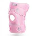 Knee Support Brace for Women Men-Knee Brace for Meniscus Tear-Adjustable Patella Knee Brace with Side Stabilizers-Arthritis Pain, Knee Pain, Injury Recovery, Sports, Running, Working Out, Pink, One Size