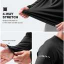 Men's Sun Protection Long Sleeve Shirts UPF 50+ Rash Guard for Men SPF UV Fishing Hiking Running Workout Athletic Shirt (Black)