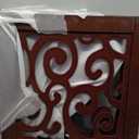 3-Section Adjustable and Scrolled Wooden Pet Gate by Etna