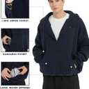 FAIABLE Mens Hoodies Half Zip Up Oversized Sweatshirts Fleece Cotton Quarter Zip Hoodie Pullover Fall Winter Outfit (Black, M)