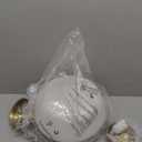 Schoolhouse Light Fixture Modern Gold Ceiling Light,Semi Flush Mount Ceiling Light,12''Wide Opal Milk Glass Shade,Brass Vintage Light for Farmhouse Bedroom Kitchen Hallway Entryway