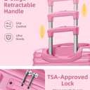 LARVENDER Carry on Luggage 22x14x9 Airline Approved, Expandable 20 Inch Hardside Suitcase with Wheels TSA Lock, PC+ABS Lightweight Carry on Suitcases for Women and Men, Berry (20/DB/TB), 3 Piece Set