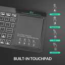 (Dual Mode) Rii RT518S Wireless and Bluetooth 2-LED Color Backlit Multimedia Keyboard with Multi-Touch Big Size Trackpad,Rechargable Keyboard for Android TV Box,PC,Tablets,Smart TV, HTPC, IPTV,Windows