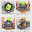 Vegetable Chopper With One-Touch Cleaning Button, 11-In-1 Multi Blade With Colander Basket , Kitchen Gadgets Accessories, Kitchen Must Haves Food Chopper Manual Hand for Fruit Potato Onion Egg