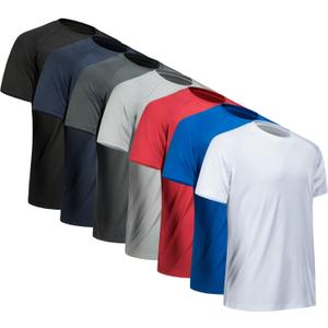 Workout Shirts for Men Short Sleeve Quick Dry Athletic Gym Active T Shirt Moisture Wicking, XL