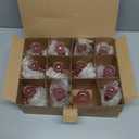 Glass Candle Holder Set of 12, Pink Taper Candle Holders Bulk, Vintage Candlestick Holders, Candle Stick Holder for Table Centerpieces, Wedding & Mother's Day