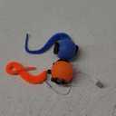Speedy Tail 2.0 Cat Toy, Interactive Cat Toys for Indoor Cats, Automatic Moving Ball with Tail for Bored Indoor Adult Cats, Keep Them Busy Orange+Blue
