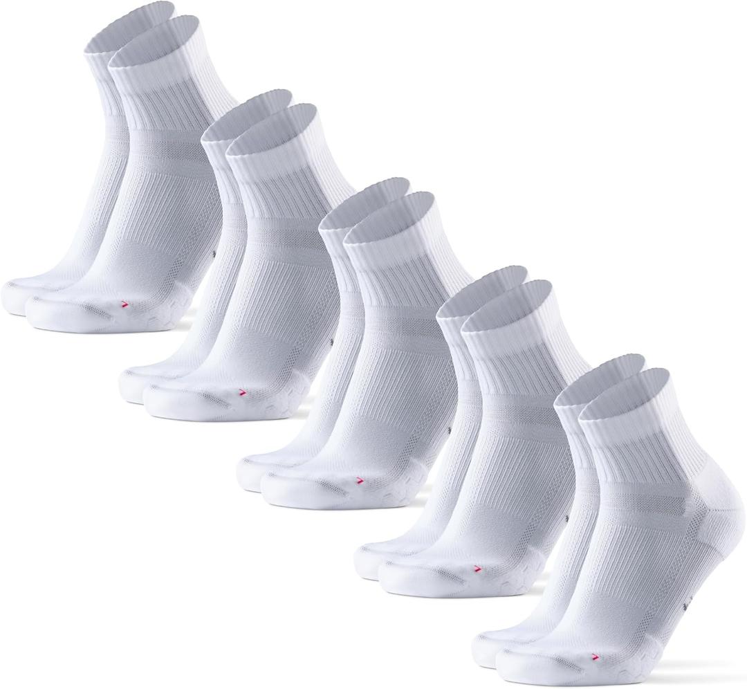DANISH ENDURANCE Ultra-Comfort Quarter Running Socks, Performance Socks, Men & Women - 3 or 5 Pack (Small)