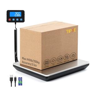 Digital Shipping Postal Scale 0.5 oz High Accuracy 440lb Commercial Weight Scale for Package, Small Business, Mail, Warehouse, Home, Dual Powering Source & Cable Provided