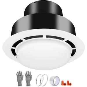 V2244-50 7 Inch Mobile Home Bathroom Exhaust Fan with E26 Light Socket