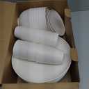 Wheat Straw Dinnerware Sets Service for 8, 32 Piece Plates and Bowls Sets, Microwave & Dishwasher Safe Dishes, Perfect for Kitchen Camping Picnic RV Dorm - White