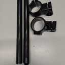 50mm Clip on Handlebars 1" Riser fit 50mm Fork Tube 7/8" Motorcycle bars, 50 mm Clip ons Handlebar CNC Black