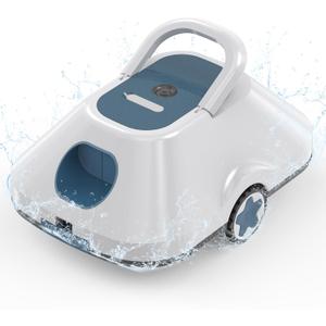 C2 Cordless Robotic Pool Cleaner,Automatic Pool Cleaner with Dual Motor,210-Min Runtime,Pool Vacuum for Above Ground Pool Up to 2200 Sq.Ft,2.7L Large Filter Basket,Auto-Parking,Blue