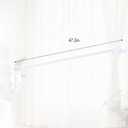 Swing Arm Curtain Rod, White, 47'' Long