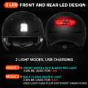 DKONI Bike Helmet with LED Lights Bicycle Helmets Commuter Cycling Helmet USB Rechargeable Front & Back LED Light Helmet for Adult Men Women S