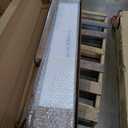 Herringbone 48 in. x 80 in. White Painted MDF Modern Bi-Fold Double Barn Door with Sliding Hardware Kit