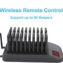Restaurant Pager System, 20 Beepers, Wireless Calling System Customers Waiting Beepers for Queue in Restaurants Food Truck Churches Hospital Hotel Bar Eatery with Vibration Flash and Buzzer