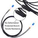 GESD 50 Meter Outdoor Armored LC to LC Duplex Port Fiber Optical Patch Cable SM Jumper Cord - SingleMode 9/125um (LSZH OS1/OS2 Compatible) 50M/160ft